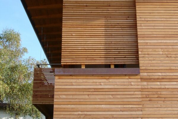 facciata in legno di larice